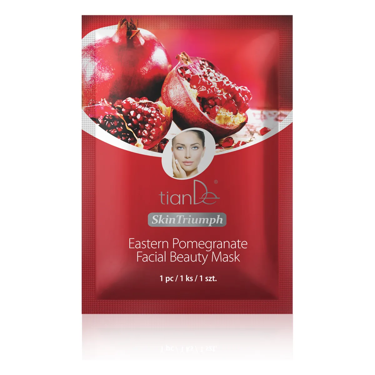 Beauty-Gesichtsmaske mit Granatapfel