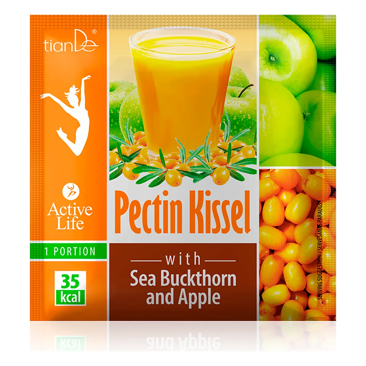 Pektin Kissel mit Sanddorn und Apfel