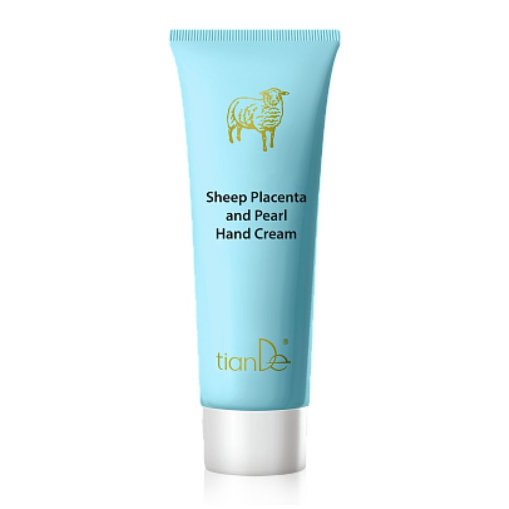Handcreme mit Plazenta und Perlenpuder
